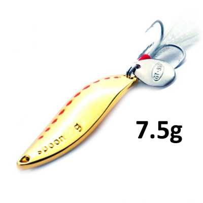 Блесна GT-BIO Leech 5.1см, 7.5гр, золото, красные точки