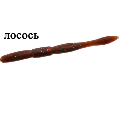 Силиконовая приманка Flagman Piton 5" цв. brown flash 6pc salmon