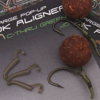 Трубка изогнутая для крючка Gardner Covert Pop-UP Hook Aligner (L) C-THRU GREEN (10шт) *NEW* CHAPGL