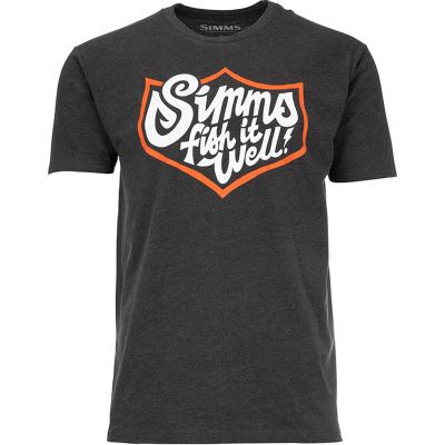 Футболка Simms Fish It Well Badge T-Shirt, Charcoal Heather, L