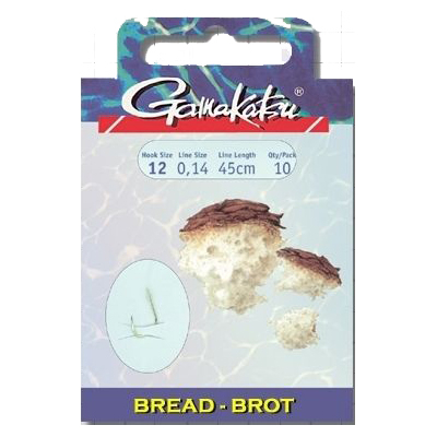 Крючок Gamakatsu BKS-2210G Bread 45см №8 d поводка 018 (10шт.)