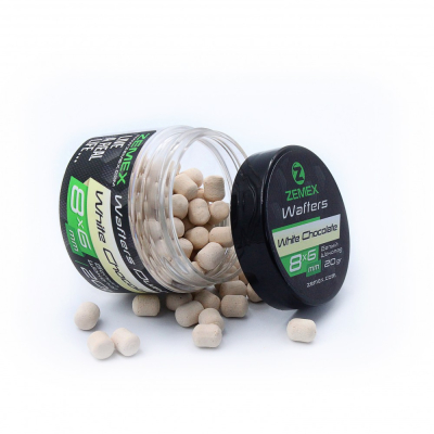 Бойлы нейтральные ZEMEX Wafters Dumbells White Chocolate, 8х6 мм, 20 гр