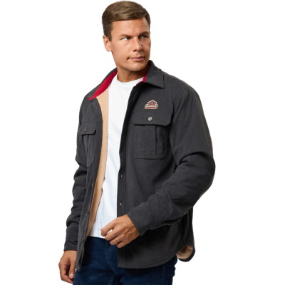 Рубашка вельвет Alaskan с меховой подкладкой серый р. S