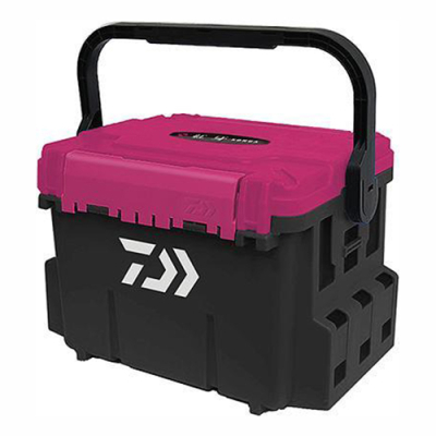 Pink and black tackle on sale box