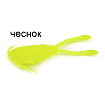 Силиконовая приманка Ojas Tisbe 27, Сhartreuse (fluo), 12шт/банка, аромат Чеснок