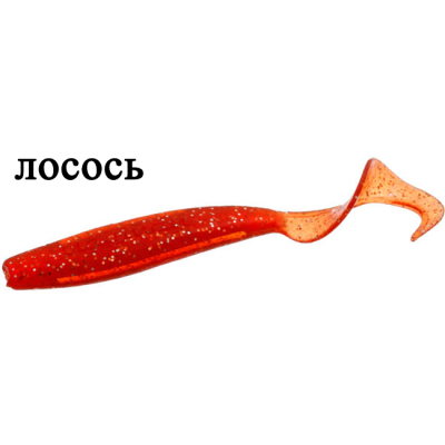 Мягкая приманка Flagman Vortex 4" цв. ruby 6pc salmon