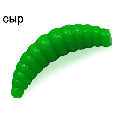 Силиконовая приманка Microfishing Magott 1,9" - 8шт #6 Зеленый Сыр