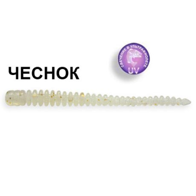 Силиконовая приманка Crazy Fish Cruel Leech 8-5.5-5-5 чеснок цв. pearl (перламутр)