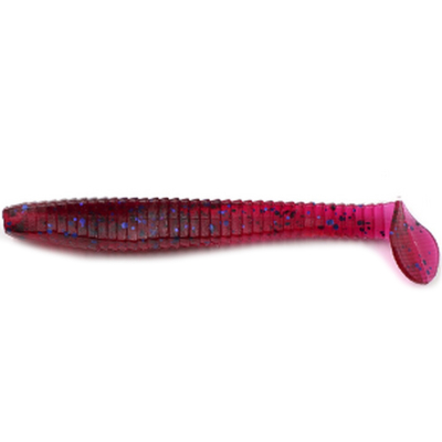 Силиконовая приманка Yaman Flatter Shad 4" цвет #04 - Grape (уп. 5 шт.)