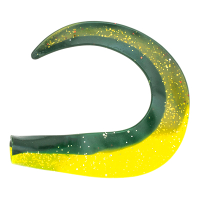 Хвост силиконовый Svartzonker McTail Glide Tail, 140 мм, 6,6 гр, цвет: Black/Chartreuse, (уп./3шт.)