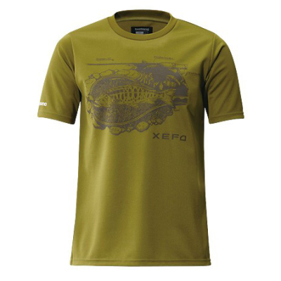 Футболка Shimano XEFO T-Shirts SH-296N Оливковый 3XL (EU. 2XL)