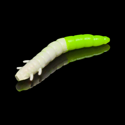 Силиконовая приманка Soorex Pro King Worm 55mm цв. #305 White/Chartreuse Cheese 7pcs