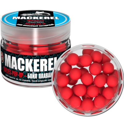 Бойлы насадочные плавающие Sonik Baits Pop-ups 14мм 90мл MACKEREL Fluo