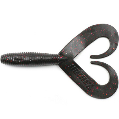 Силиконовая приманка Yaman Loop-Two 5" цвет #31 - Black Red Flake (уп. 5 шт.)