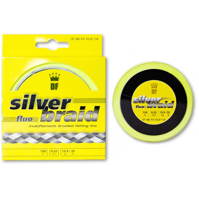 Леска плетеная DreamFish Silver Braid Fluo 150м 0.25мм 11.3кг
