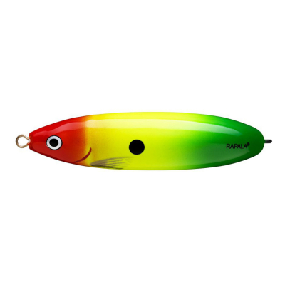 Блесна-незацепляйка Rapala Rattlin Minnow Spoon RMSR08 цвет RYGR