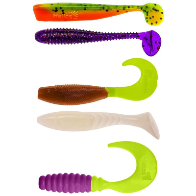 Набор приманок Helios "Крупный окунь" 5шт/упак SET#3 (HS-PBP2-SET3)