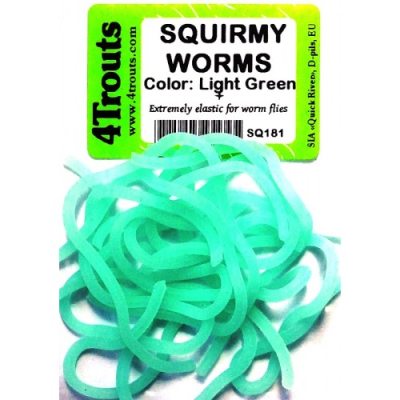 Сверхподвижные червячки Squirmy Worms (4Trouts) Светлозеленый, D=2mm