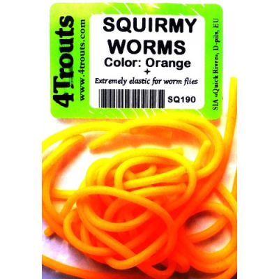 Сверхподвижные червячки Squirmy Worms (4Trouts) Оранжевый, D=2mm 
