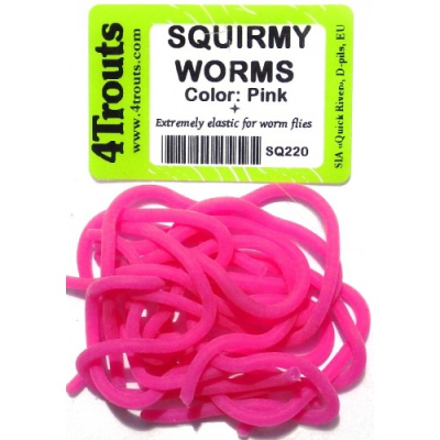 Сверхподвижные червячки Squirmy Worms (4Trouts) Розовый, D=2mm