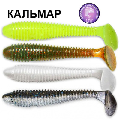 Силиконовая приманка Crazy Fish Vibro Fat 5" 39-120-M78-6 кальмар цв. MIX78