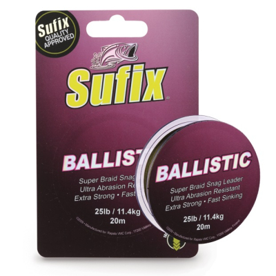 Шнур плетеный Sufix Ballistic Brown 20m - 0.185mm