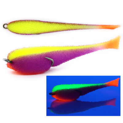 Мормыш Классическая Поролоновая рыбка с поджатым двойником 10 см, цв. 22, 3 шт/упак