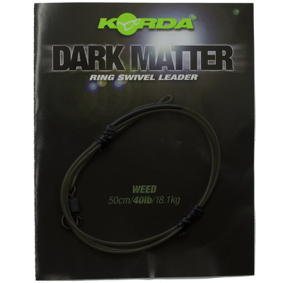 Монтаж готовый Korda Dark Matter Leader №8 Ring Swivel Weedy Green 40lb 1м