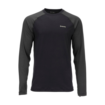 Термофутболка Simms Lightweight Baselayer Top, Black, 3XL
