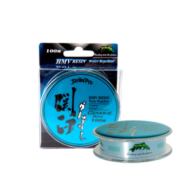 Леска Strike Pro General Line Blue 0,405mm 13,5kg 100m голубая флюо