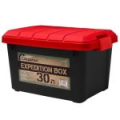 Набор ящиков особопрочных Следопыт Expedition Box, 30 л, 40 л, 50 л, цв. черный/красный
