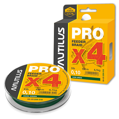 Шнур Nautilus Pro Feeder Braid Dark Green d-0.12 5.5кг 12lb 150м