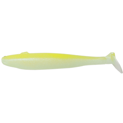 Силиконовая приманка Gan Craft Bariki Shad 3.8" цв. #010-Kinokuni Lemon