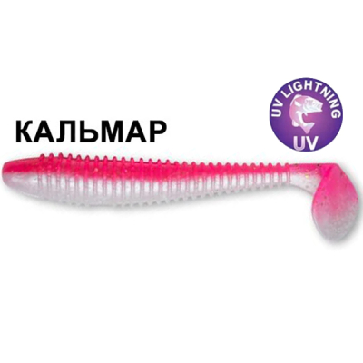 Силиконовая приманка Crazy Fish Vibro Fat 4.7" 39-120-9d-6 кальмар цв. pink snow (розовый снег)