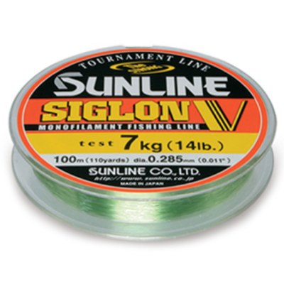 Леска монофильная Sunline Siglon V 100m 10R Connected (зеленая) #2,5/12LB/0,26mm