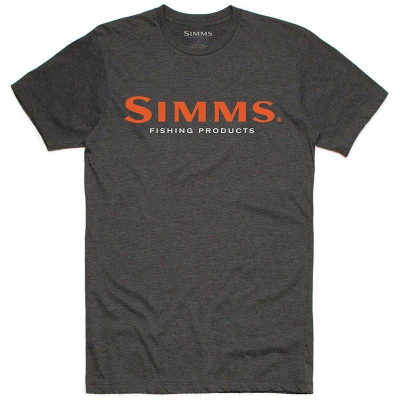 Футболка Simms Logo T-Shirt, Charcoal Heather, XL