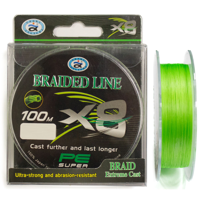 Леска плетёная Grows Culture Braided 8X 100m зелёный # 0.12mm