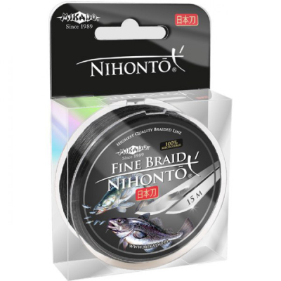 Плетеный шнур Mikado Nihonto Fine Braid Black 15м 0,16мм - 12,50кг