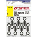 Вертлюг Owner King Stainless Swivel Black №1/0 7шт