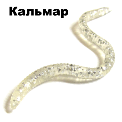 Черви съедобные Garry Angler Worms 30 шт/Squid #Прозрачные с блестками