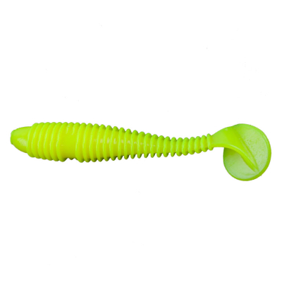 Силиконовая приманка Milmax (Тула) Пескарь толстый 4" цв. 004 lime (лайм) (uv)