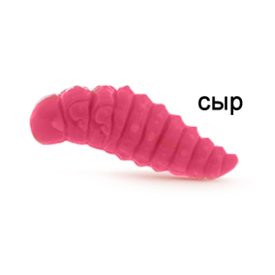 Силиконовая приманка Ojas Oks 32, Pink (fluo), 10шт/банка, аромат Сыр