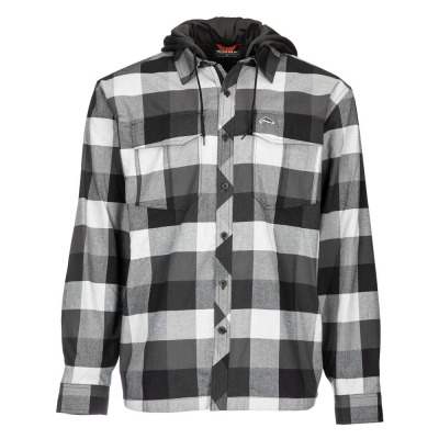 Рубашка Simms Coldweather Hoody, Slate Buffalo Plaid, S