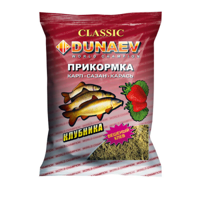 Прикормка "Dunaev Классика" 0.9кг Карп Клубника