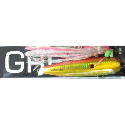 Пилкер с кальмаром GRFish Flashing Set 300S, 300g, 117mm, цвет P28