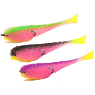 Мормыш MIX Набор Классических Поролоновых рыбок с открытым двойником №6 (цв. 24,25,26) 13 см MPFC13-06