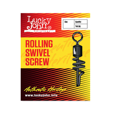 Вертлюги c застежкой Lucky John Rolling And Screw K003/0 5шт.