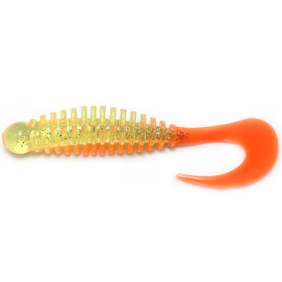 Силиконовая приманка Boroda Baits Phantom 110 mm НЕОН Лимонный/Ярко-оранжевый (NEON Lemon/Fire Orange)