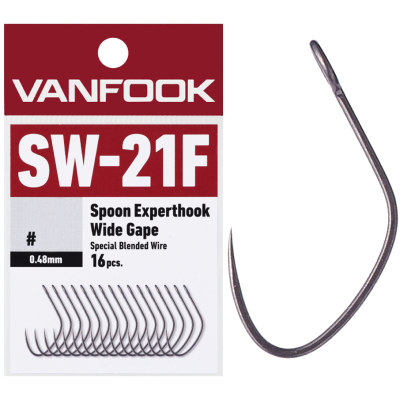 Крючок Vanfook SW-21F Spoon Experthook Wide Gape 16 pcs. #7 (4949146038132)