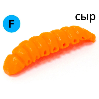 Силиконовая приманка Trout Zone Larva 1,3" Floating сыр цвет Оранжевый